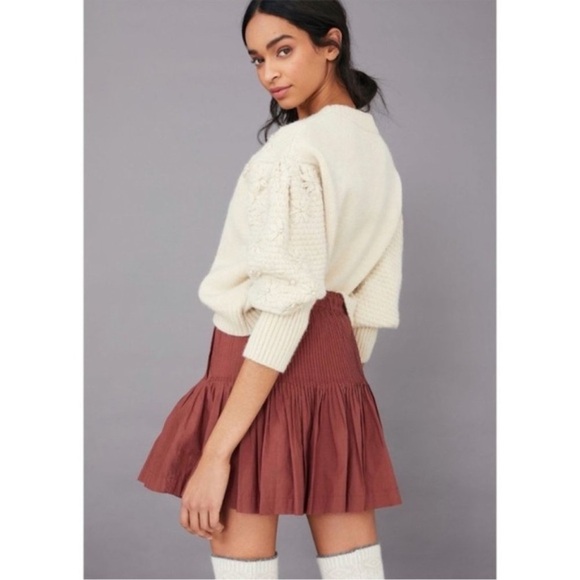 Anthropologie Eula Pleated Mini Skirt size S - Picture 5 of 10